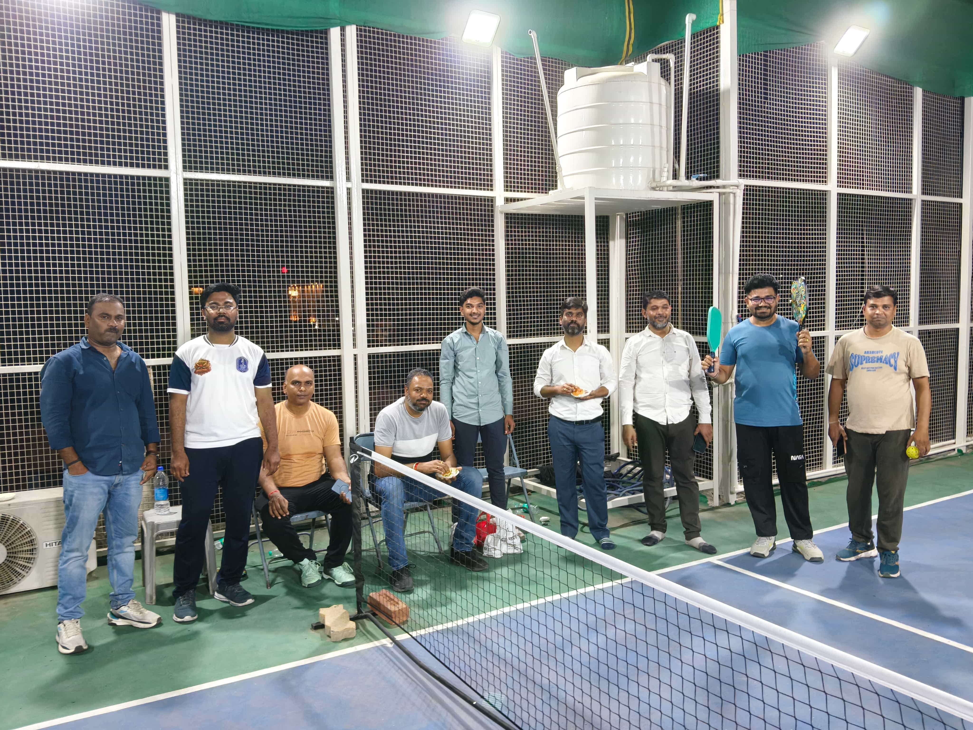 Players socialising at Shah Pickleball Court, Amravati — a growing community