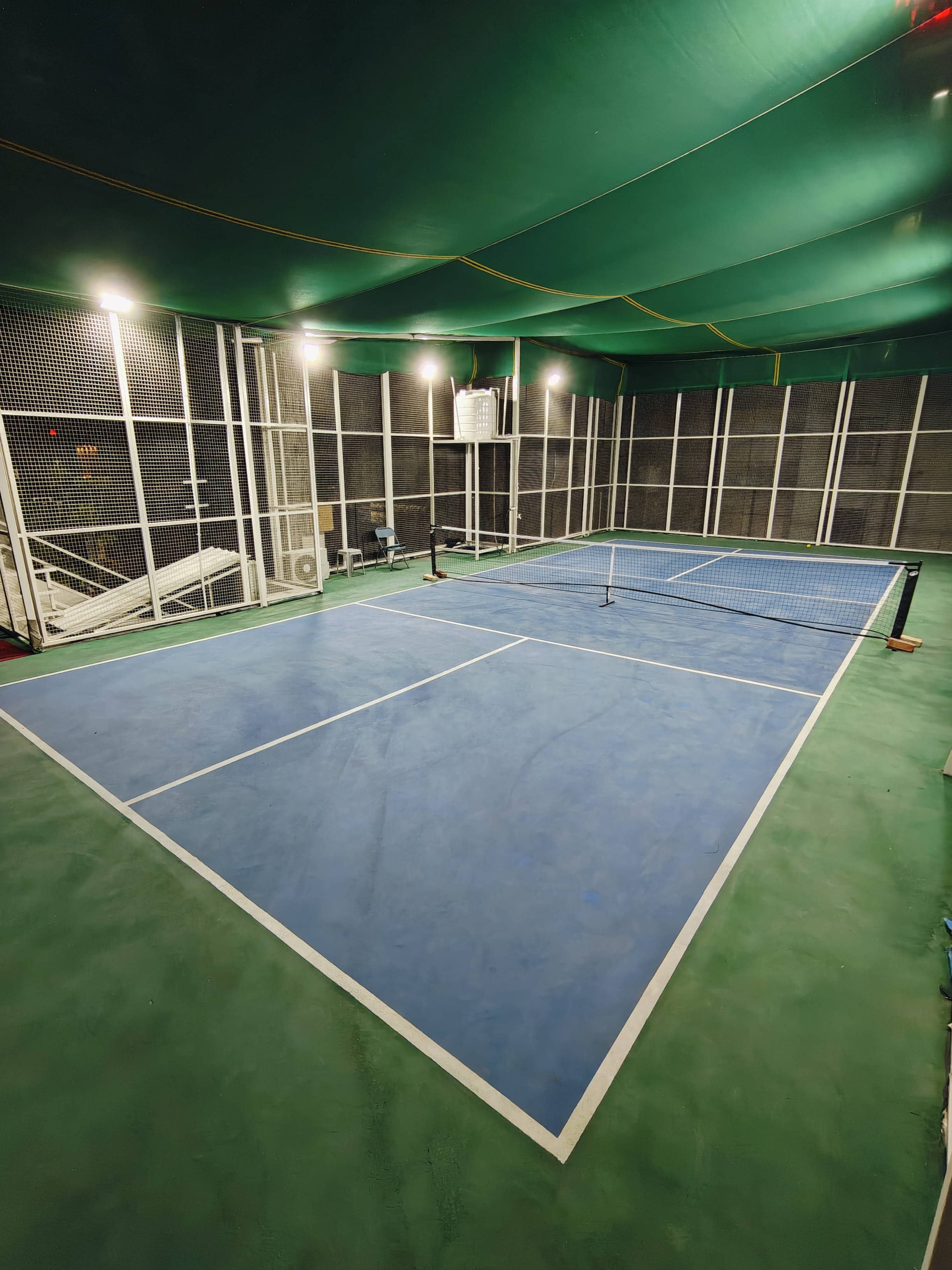 Premium blue court surface at Shah Pickleball Court, Amravati